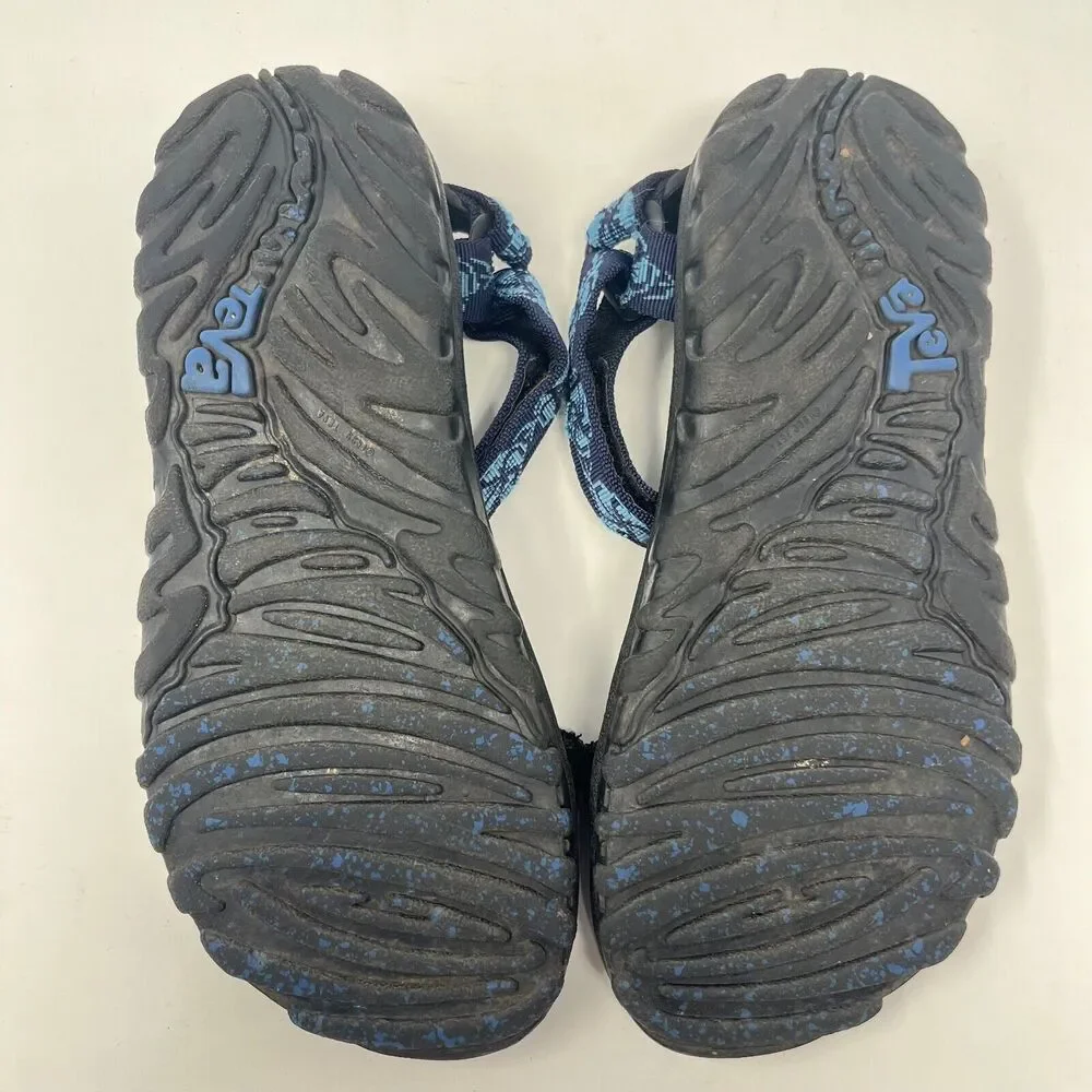 Teva Womens Hurricane Xlt Sport Sandals Blue Adjustable Logo Low Heel 7